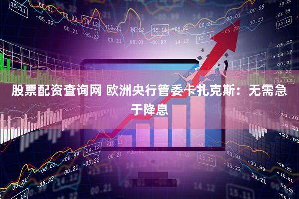 股票配资查询网 欧洲央行管委卡扎克斯：无需急于降息