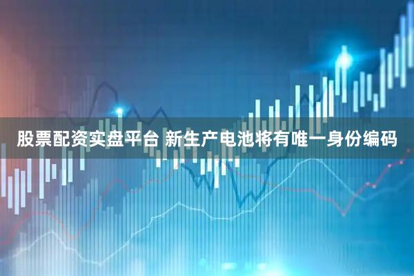 股票配资实盘平台 新生产电池将有唯一身份编码